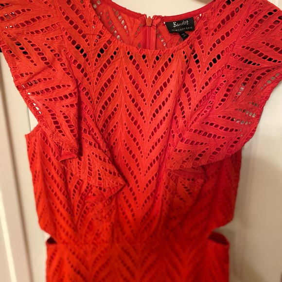 NWT Bardot Kira Cutout Ruffled Fit & Flare Dress - Picture 5 of 7